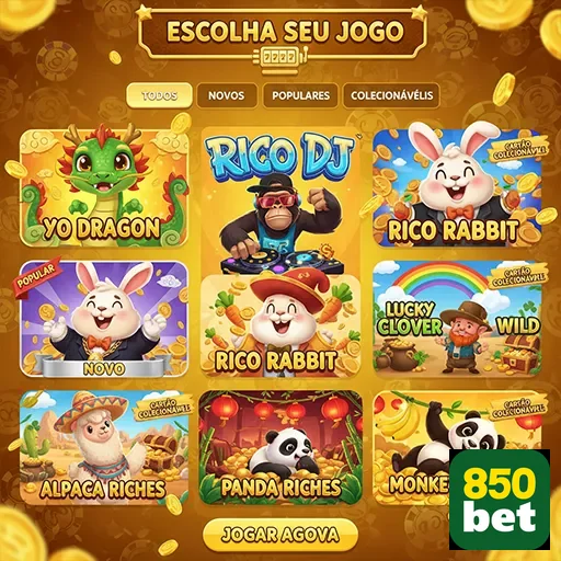 Tela do aplicativo 850bet com jogos de cassino disponíveis.