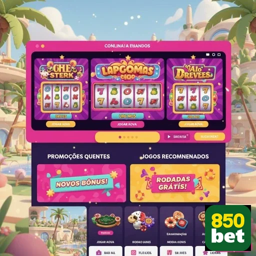 Tela do aplicativo 850bet mostrando jogos de cassino.