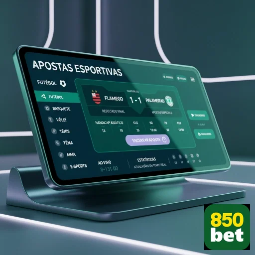 Tela mostrando apostas esportivas no site 850bet.