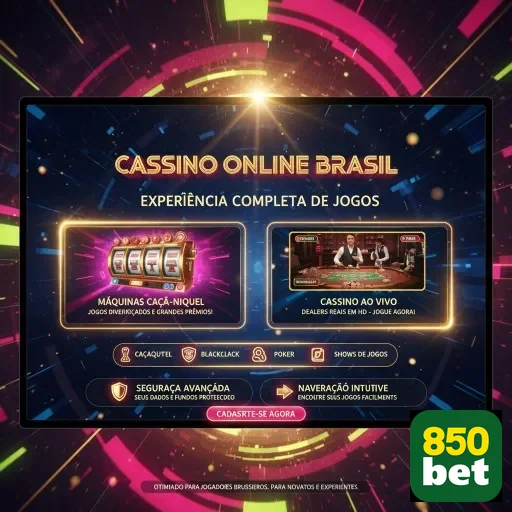 Interface do app da 850bet com jogos de cassino.