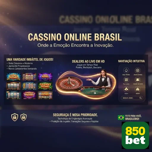 Jogos de slots e dealers ao vivo na plataforma 850bet.