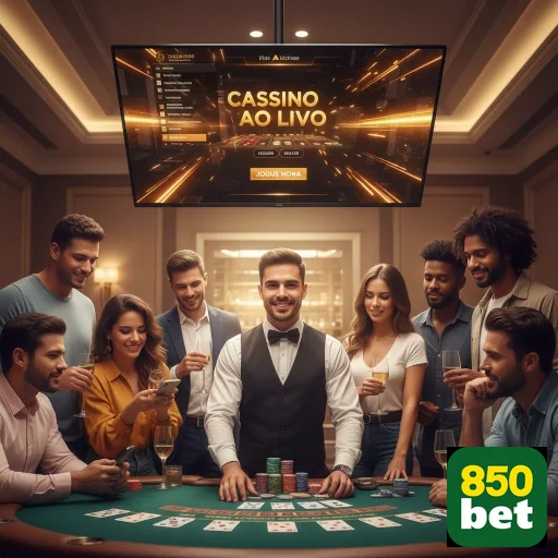Jogadores interagem em cassino ao vivo na 850bet.