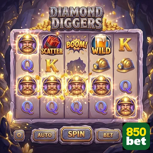 Jogo 'Diamond Diggers' na 850bet, ideal para jogadores VIP.
