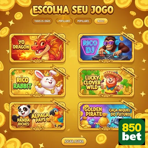 Tela do aplicativo 850bet mostrando opções de jogos disponíveis.