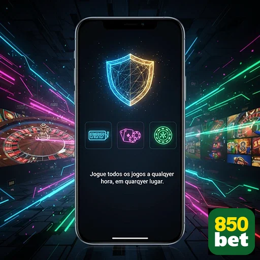 Interface de jogo da 850bet com slots e ícones variados.