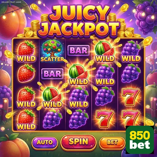 Tela do jogo Juicy Jackpot na plataforma 850bet.