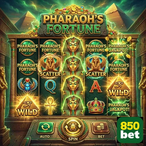 Tela de jogo VIP do slot Pharaoh's Fortune na 850bet.