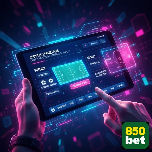 Interface do aplicativo 850bet mostrando apostas esportivas VIP.
