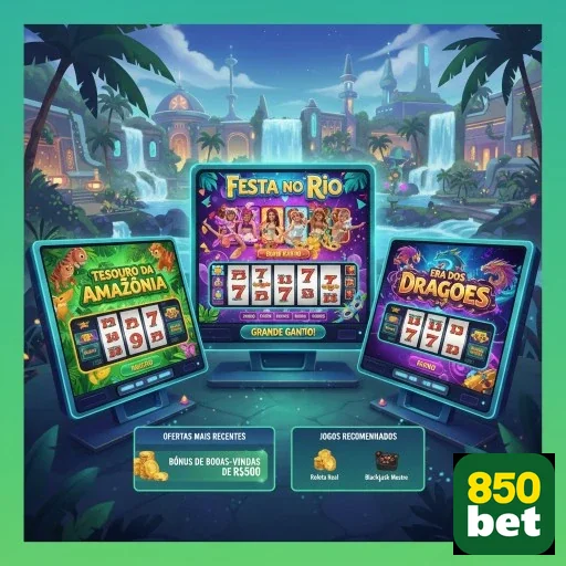 captura de tela do site 850bet mostrando jogos e jackpots VIP.